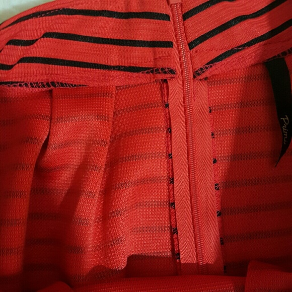 Primi Red and Black Stripped Mini Skirt size M - Picture 3 of 5